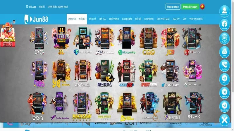 Jun88 mang đến nhiều chuyên mục game xanh chín tỷ lệ thưởng lớn Jun88 mang đến nhiều chuyên mục game xanh chín tỷ lệ thưởng lớn