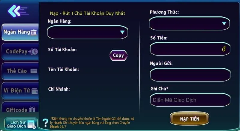 Quy trình nạp - rút tiền tại 789club khá đơn giản và nhanh chóng Quy trình nạp - rút tiền tại 789club khá đơn giản và nhanh chóng